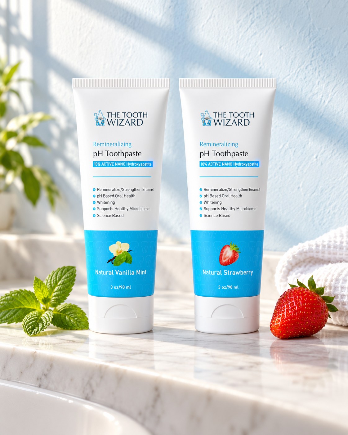 Tooth Wizard Vanilla Mint and Strawberry toothpaste
